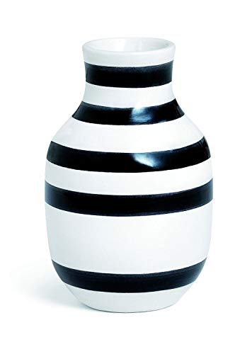 Kähler - Omaggio - Vase/Blumenvase - Keramik - schwarz/weiß - Höhe 12,5 cm - Ø 8 cm von Kähler Design