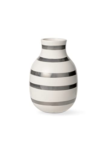 Kähler Vase H12.5 cm Omaggio Originaldesign mit handgemalte Streifen, Metallics von HAK Kähler
