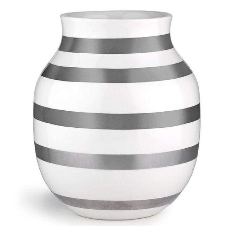 Kähler Dekovase Vase Omaggio Silber (20cm) von Kähler