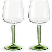 Kähler Design - Hammershøi Weingläser, Rotwein 49 cl, grün (2er-Set) von Kähler