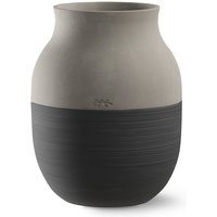 Kähler Design - Omaggio Circulare Vase, H 20 cm, anthrazit grau von Kähler
