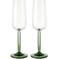 Kähler Design - Hammershøi Champagnerglas, 240 ml (2er-Set), grün von Kähler