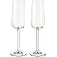 Kähler Design - Hammershøi Champagnerglas, 240 ml (2er-Set), klar von Kähler