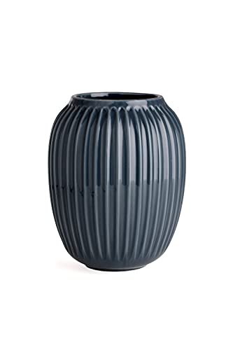 Kähler Vase H21 cm Hammershøi dänisches Design für Blumen Handarbeit, grau von HAK Kähler