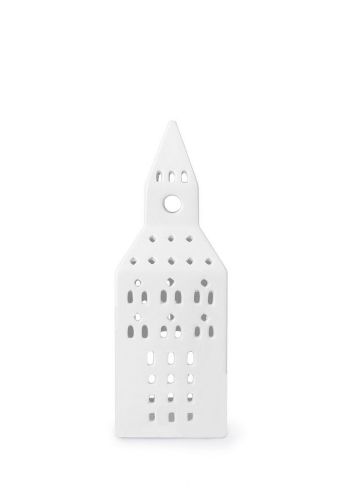 Kähler Kerzenständer Kähler Urbania Lichthaus Kirchturm Keramik H 20 cm weiß von Kähler