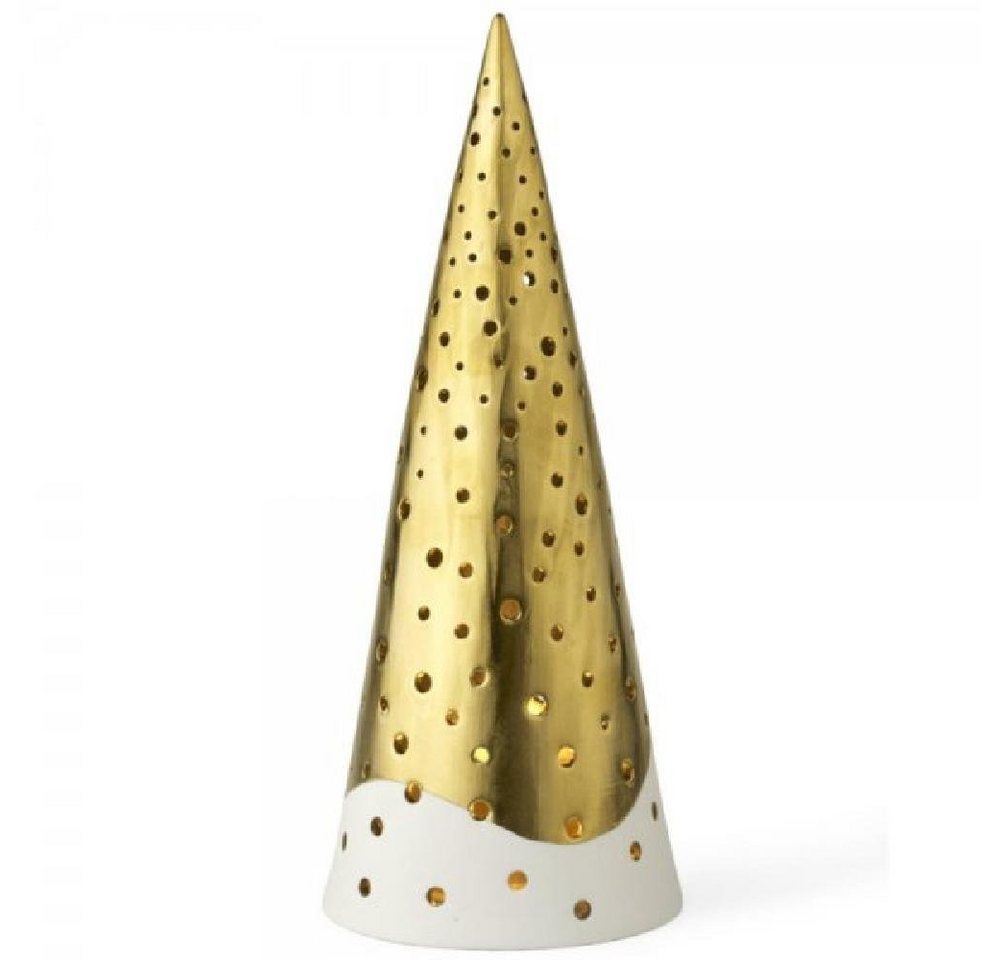 Kähler Windlicht Teelichthalter Nobili Tanne Gold (30 cm) von Kähler