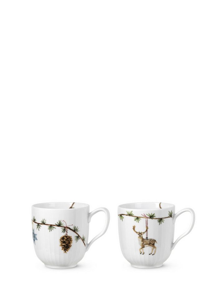 Kähler Tasse Kähler Hammershøi Tasse Porzellan Ø 330 ml weiß 2er Set, Porzellan von Kähler