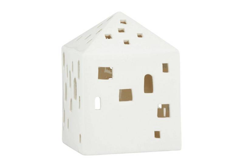 Kähler Teelichthalter Kähler Urbania Lichthaus Town house H12.5 Keramik Weiß von Kähler