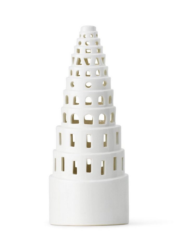 Kähler Teelichthalter Kähler Urbania Lichthaus High tower Ø9 cm Keramik Weiß von Kähler