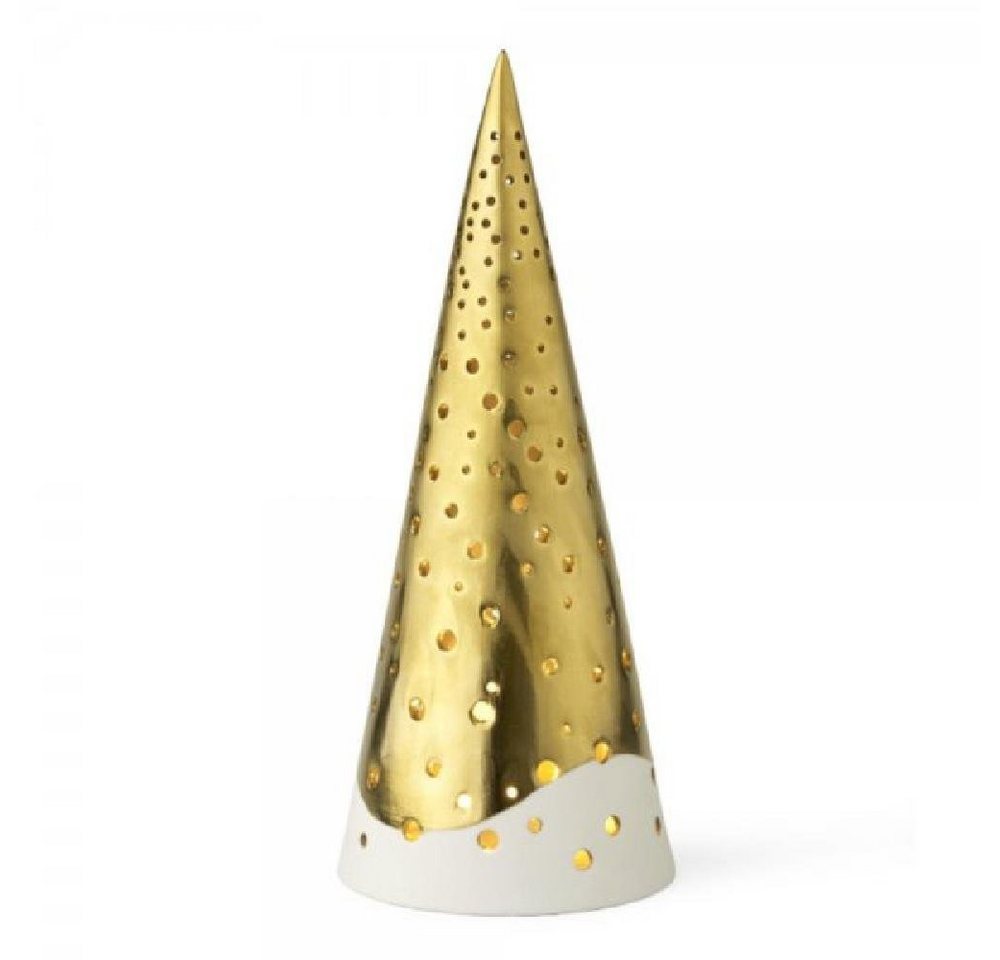 Kähler Windlicht Teelichthalter Nobili Tanne Gold (25,5 cm) von Kähler