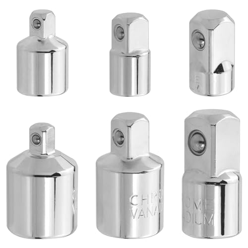 6 Stück Stecknuss Adapter, Stecknussadapter Steckschlüssel Set,Adapter-Set für Ratschen 1/4 auf 3/8, 3/8 auf 1/4, 3/8 auf 1/2, 1/2 auf 3/8, 1/2 auf 1/4, 1/4 auf 1/2 für Knarren Nuss Steckschlüsseln von Kaelah