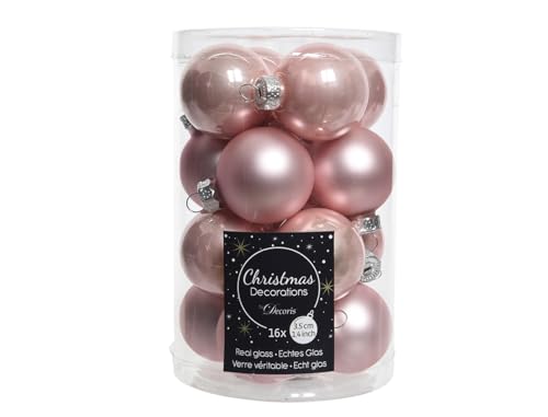 16 Christbaumkugeln Weihnachtskugeln Christbaumschmuck aus Glas 35 mm Durchmesser rosa matt und glänzend 16 Christbaumkugeln Weihnachtskugeln Christbaumschmuck aus Glas 35 mm Durchmesser rosa matt und glänzend von Kaemingk