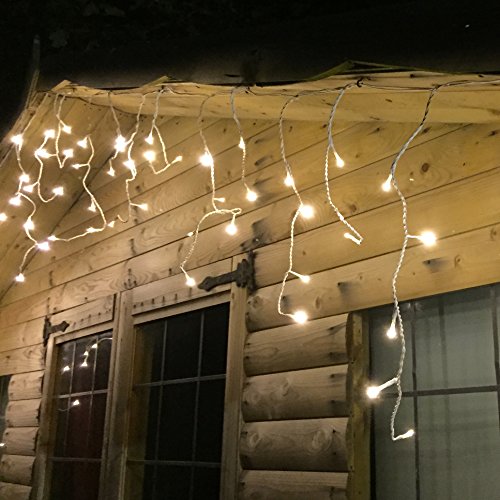 175 LED (7,5 m) LUMINEO Outdoor Twinkle Eiszapfen 8 Funktion – Warm Weiß von Kaemingk