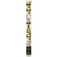 Christbaumkugeln Figuren Mix Goldfarben aus Glas - 9er Set Christbaumkugeln Figuren Mix Goldfarben aus Glas - 9er Set von Kaemingk