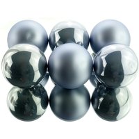 Christbaumkugeln Hazy Blue stahlblau ø 8 cm aus Glas - 6er Set von Kaemingk