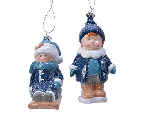 Christmas-Decorations Weihnachtsfiguren Blau Kunststoff, 1 Stück Sortiert Kinder von Kaemingk