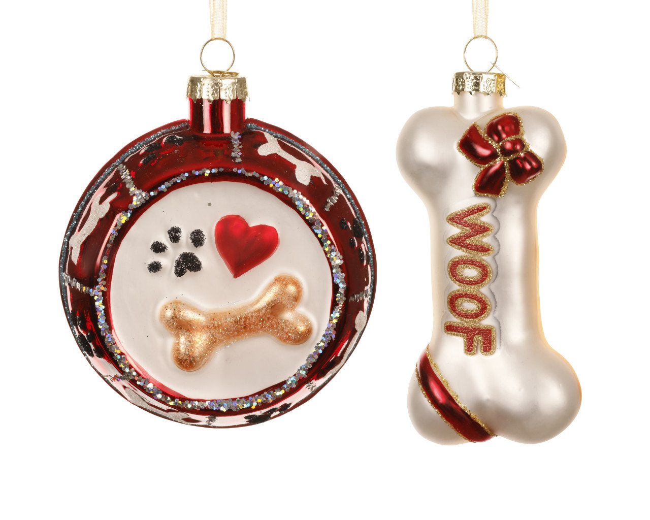 Decoris Weihnachtskugel aus Glas Hundeknochen 10 cm 2-fach sortiert Decoris Weihnachtskugel aus Glas Hundeknochen 10 cm 2-fach sortiert von Kaemingk