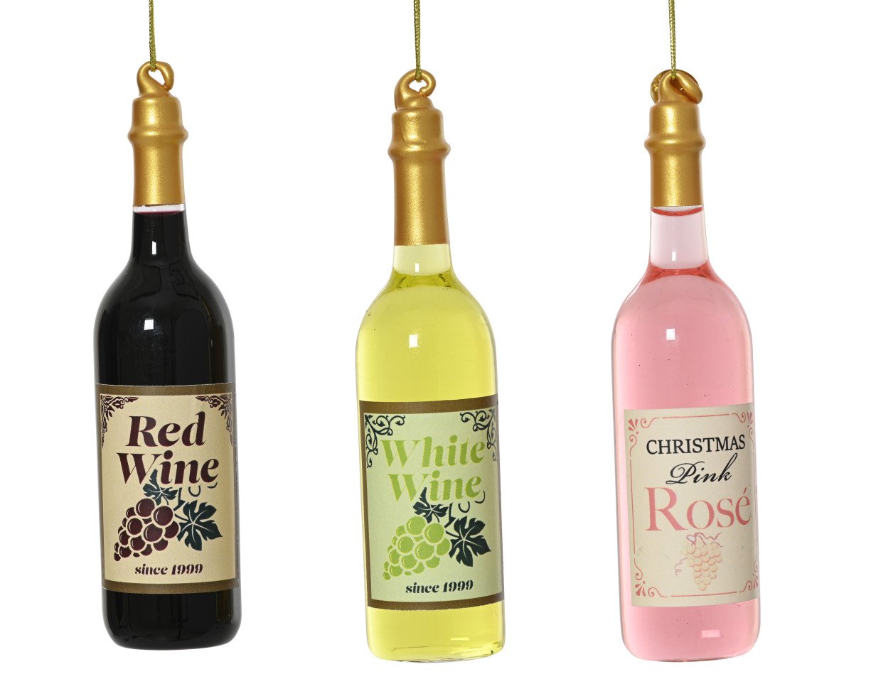 Decoris Weihnachtskugel aus Glas Schaumweinflaschen 14 cm 3-fach sortiert Decoris Weihnachtskugel aus Glas Schaumweinflaschen 14 cm 3-fach sortiert von Kaemingk