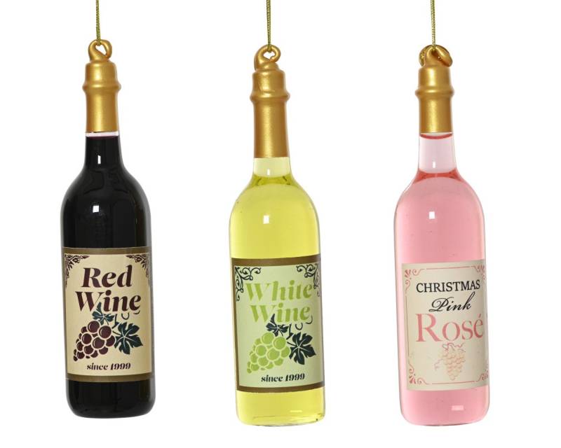 Decoris Weihnachtskugel aus Glas Schaumweinflaschen 14 cm 3-fach sortiert Decoris Weihnachtskugel aus Glas Schaumweinflaschen 14 cm 3-fach sortiert von Kaemingk