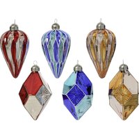 Decoris Weihnachtskugel aus Glas retro Ornamente 12 cm 6-fach sortiert Decoris Weihnachtskugel aus Glas retro Ornamente 12 cm 6-fach sortiert von Kaemingk