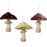 Decoris Weihnachtskugel aus Polyester samt Pilz 12 cm 3-fach sortiert Decoris Weihnachtskugel aus Polyester samt Pilz 12 cm 3-fach sortiert von Kaemingk