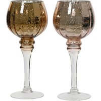 Deko Teelichthalter glas silber 10.5 x 10.5 x 25 cm Teelichthalter Deko Teelichthalter glas silber 10.5 x 10.5 x 25 cm Teelichthalter von Kaemingk