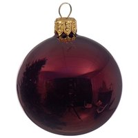 Glänzende dunkelrote Weihnachtskugel Ø10 cm von Kaemingk
