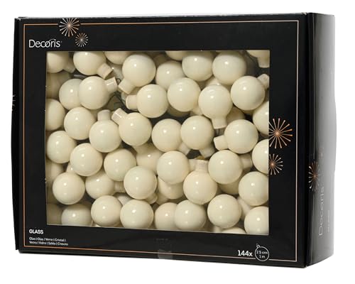 Kaemingk Weihnachtskugeln am Draht Glas 2,5cm x 144 Stück Spiegelbeeren glänzend - kleine Dekokugeln - Glaskugeln auf Draht wollweiß Ø 25 mm 12 er Bündel - Wollweiß Kaemingk Weihnachtskugeln am Draht Glas 2,5cm x 144 Stück Spiegelbeeren glänzend - kleine Dekokugeln - Glaskugeln auf Draht wollweiß Ø 25 mm 12 er Bündel - Wollweiß von Kaemingk