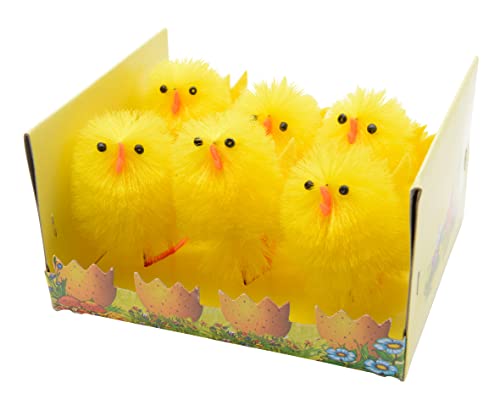 KAEMINGK Packung 6 Galline Chenille 872572 Dekoration Ostern von Kaemingk