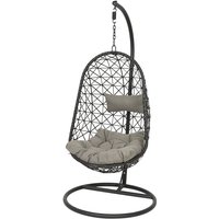 Kaemingk Bologna Ei-Stuhl wicker schwarz von Kaemingk