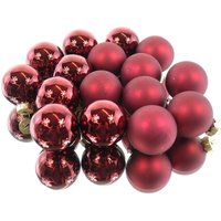 Kaemingk - Christbaum-Mini-Kugeln Ox Blood dunkelrot ø 3,5 cm aus Glas - 16er Set Kaemingk - Christbaum-Mini-Kugeln Ox Blood dunkelrot ø 3,5 cm aus Glas - 16er Set von Kaemingk