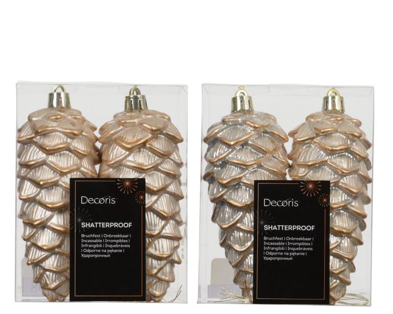 Kaemingk Christbaumschmuck, Christbaumschmuck Zapfen 12cm Kunststoff 2 Stück - Perle Kaemingk Christbaumschmuck, Christbaumschmuck Zapfen 12cm Kunststoff 2 Stück - Perle von Kaemingk