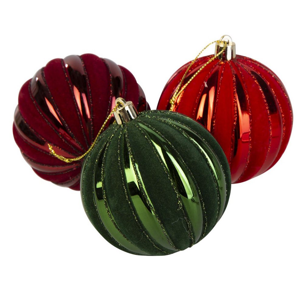 Kaemingk Christbaumschmuck Christbaumkugel - Kunststoff - ø ca. 8 cm - rot/grün - 1 Stück Kaemingk Christbaumschmuck Christbaumkugel - Kunststoff - ø ca. 8 cm - rot/grün - 1 Stück von Kaemingk