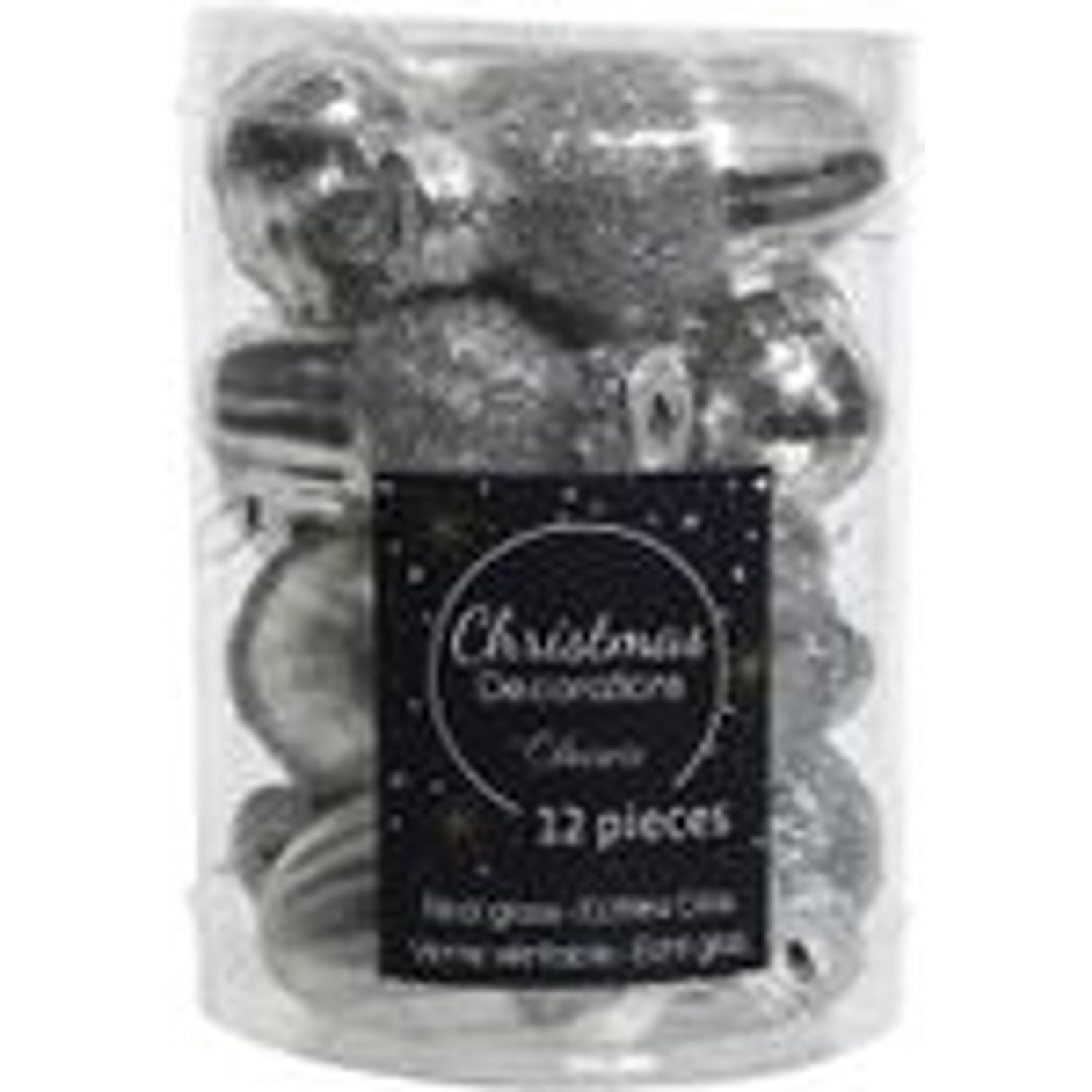 Kaemingk Christbaumschmuck Eichel Glas  3 cm x 4 cm 12 Stueck in Silber von Kaemingk