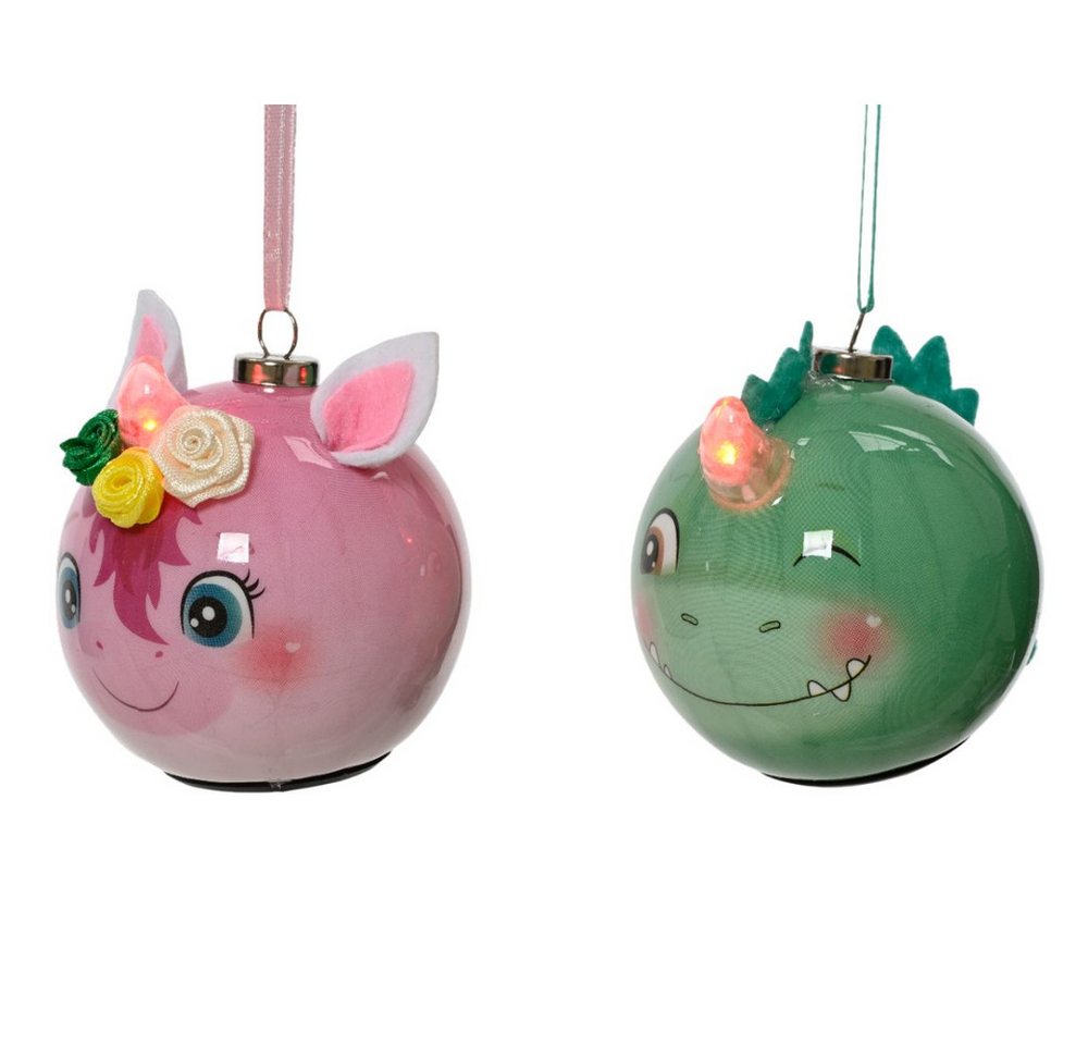 Kaemingk Christbaumschmuck LED Christbaumkugel - Drache/Einhorn - Kunststoff - ca. 7 x 6,6 x 7,5 Kaemingk Christbaumschmuck LED Christbaumkugel - Drache/Einhorn - Kunststoff - ca. 7 x 6,6 x 7,5 von Kaemingk