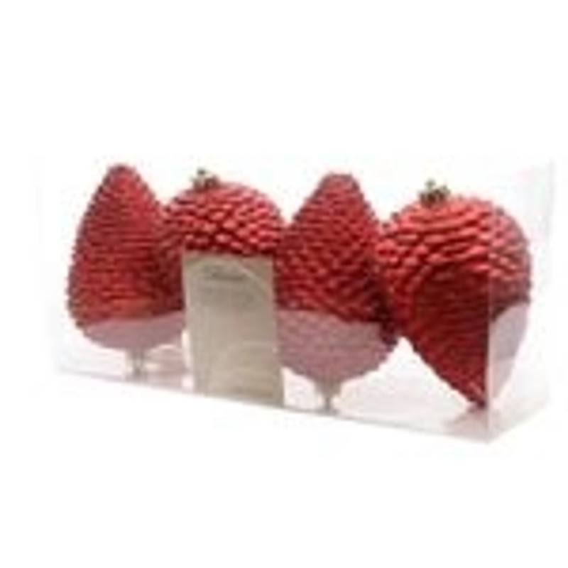 Kaemingk Christbaumschmuck Zapfen Bruchfest 7 cm H 12 cm 4 Stueck Rot Kaemingk Christbaumschmuck Zapfen Bruchfest 7 cm H 12 cm 4 Stueck Rot von Kaemingk