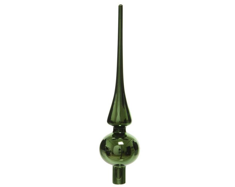 Kaemingk Christbaumspitze, Christbaumspitze Glas 26cm piniengrün glänzend von Kaemingk