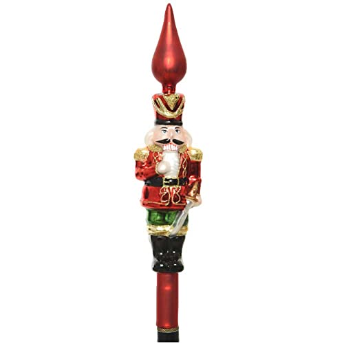 Kaemingk Christbaumspitze Glas 29cm Nussknacker Figur Weihnachtsbaumspitze Husar Tannenbaumspitze rot Kaemingk Christbaumspitze Glas 29cm Nussknacker Figur Weihnachtsbaumspitze Husar Tannenbaumspitze rot von Kaemingk