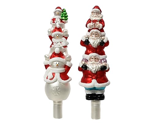 Kaemingk Christbaumspitze Glas 31cm x 1 Stück Baumspitze Schneemann oder Weihnachtsmann Kaemingk Christbaumspitze Glas 31cm x 1 Stück Baumspitze Schneemann oder Weihnachtsmann von Kaemingk
