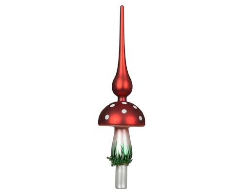 Kaemingk Christbaumspitze Glas Fliegenpilz 31cm hoch - aussergewöhnliche Baumspitze Weihnachtsbaumspitze - Christbaumschmuck & Weihnachtsbaumschmuck - Rot Weiß Kaemingk Christbaumspitze Glas Fliegenpilz 31cm hoch - aussergewöhnliche Baumspitze Weihnachtsbaumspitze - Christbaumschmuck & Weihnachtsbaumschmuck - Rot Weiß von Kaemingk