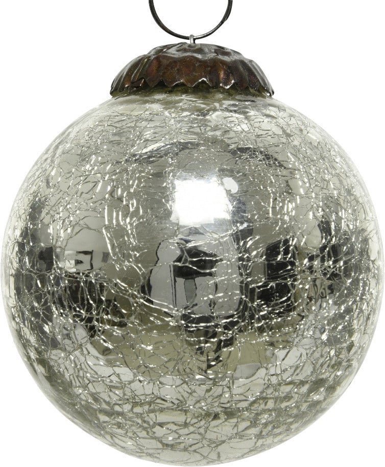 Kaemingk Craquele Kugel silber Kaemingk Craquele Kugel silber von Kaemingk