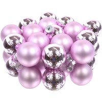 Kaemingk - Decoris® Mini-Weihnachtskugeln Lilac Breeze helllila ø 3,5 cm 16er Pack - Glas von Kaemingk