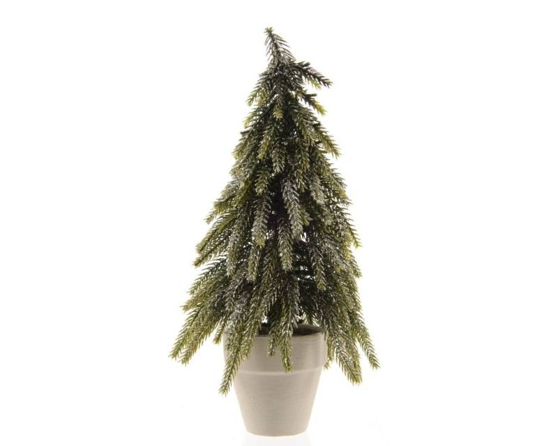 Kaemingk Dekobaum Mini Weihnachtsbaum grün glitter Topf Ø 11cm H.19cm Kaemingk Dekobaum Mini Weihnachtsbaum grün glitter Topf Ø 11cm H.19cm von Kaemingk