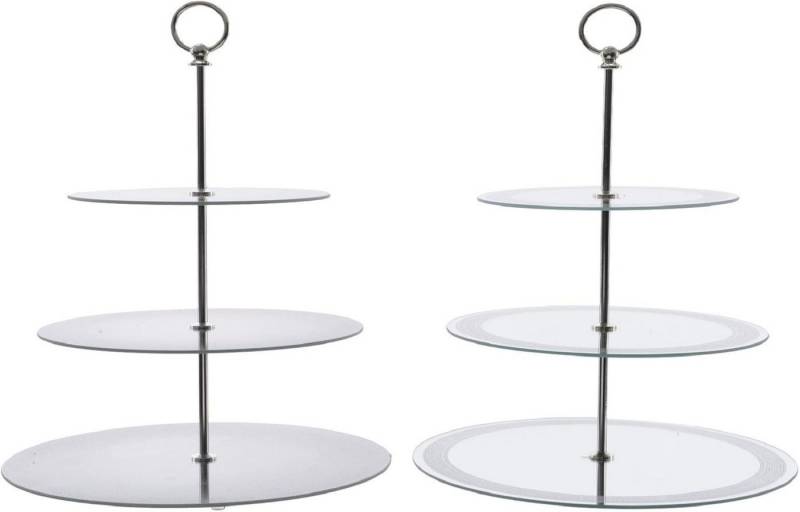 Kaemingk Dekoetagere Etagere drei Etagen Glasetagere mit / ohne Bordeure von Kaemingk