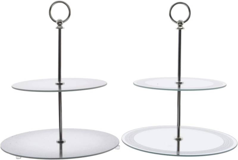 Kaemingk Dekoetagere Etagere zwei Etagen Glasetagere mit / ohne Boduere von Kaemingk