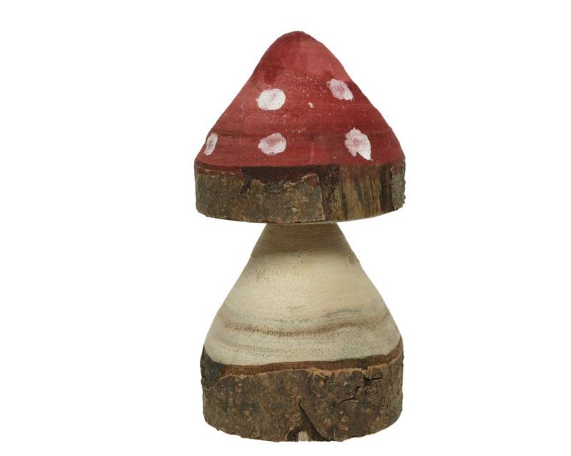 Kaemingk Dekoobjekt Pilz Fliegenpilz Holz Deko Herbst Geschenk Ø9x17 cm von Kaemingk