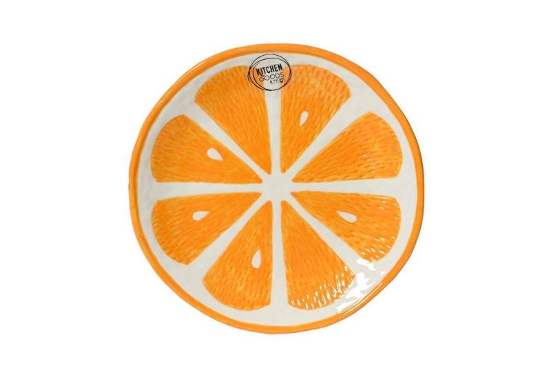 Kaemingk Dessertteller CITRI, Ø 16 cm, Orange, Weiß, (1 St), Dolomit, Orangenform von Kaemingk