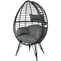 Kaemingk Evora Ei-Stuhl stehend Wicker schwarz von Kaemingk