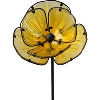 Kaemingk Gartenstecker Blume Glas gelb 91 cm von Kaemingk