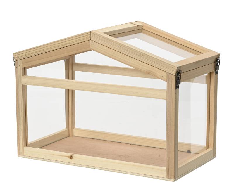 Kaemingk Gewächshaus Tannenholz 844315 ca. B39 H28 cm in L:21 W:39 H:28cm, natural von Kaemingk